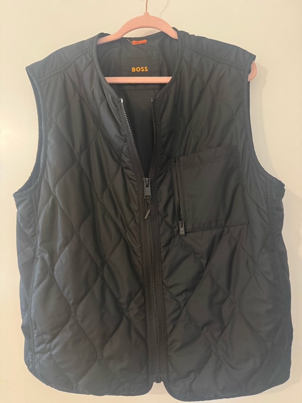 BOSS Black Quilted Zip-Front Vest